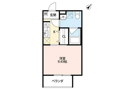 LETOILE(1K/2階)の間取り写真