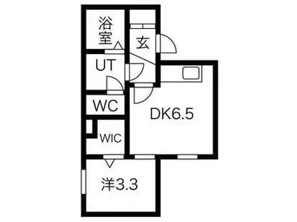 T-SQUAREI(1DK/4階)の間取り写真