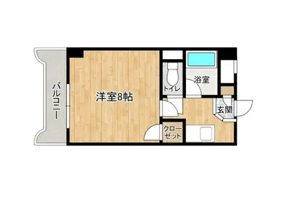 LANDCOMS片江(1K/3階)の間取り写真