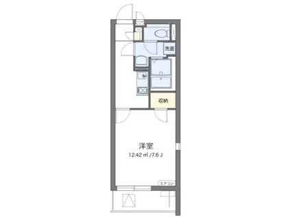クレイノNSII(1K/2階)の間取り写真