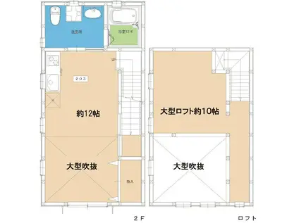 グランジュテ川崎(ワンルーム/2階)の間取り写真