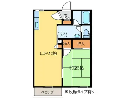 メゾン アプローズ(1LDK/2階)の間取り写真