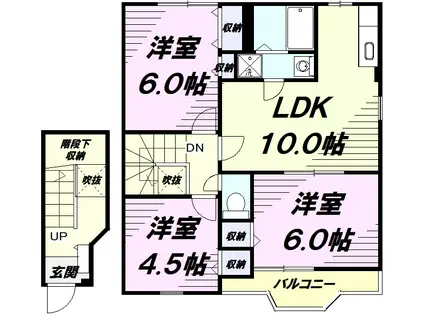 サンレイクキュア(3LDK/2階)の間取り写真