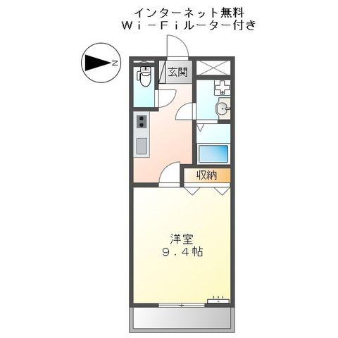 メゾンハイバレー(1K/1階)の間取り写真