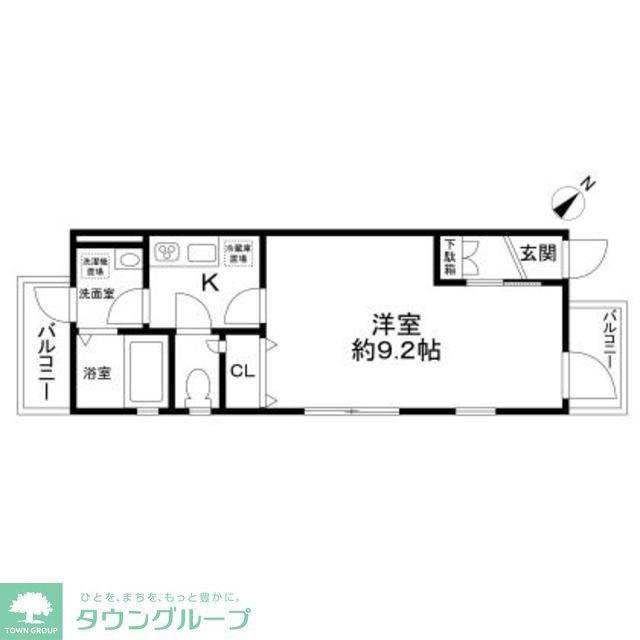 DEARCOURT田園調布南(1K/3階)の間取り写真