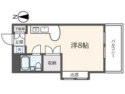 ハイツMY(ワンルーム/2階)の間取り写真