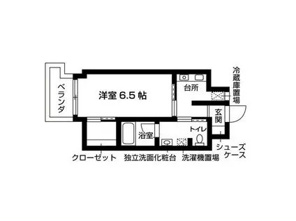 ヒルズ八幡山(1K/3階)の間取り写真