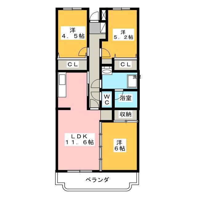 ザロイヤルヴィレッジ(3LDK/1階)の間取り写真