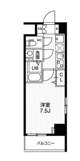 N-STAGE鳩ヶ谷(1K/7階)の間取り写真