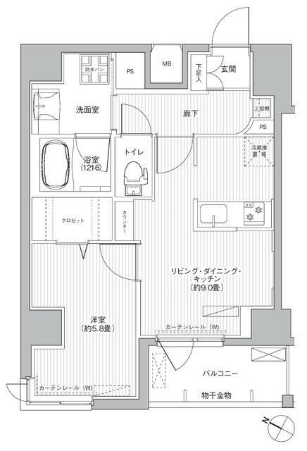 CASA KEITO (1LDK/4階)の間取り写真