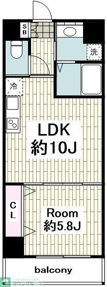 LOC S YOKOHAMA BAYSIDE(1LDK/3階)の間取り写真