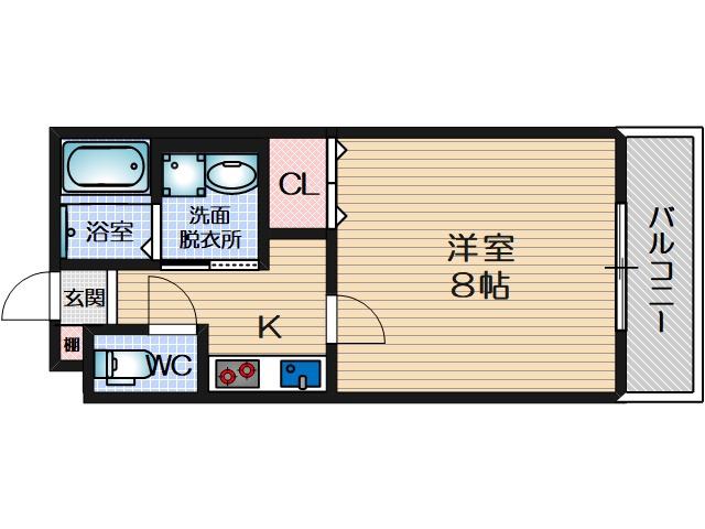 CASA.ESPERANZA(1K/2階)の間取り写真