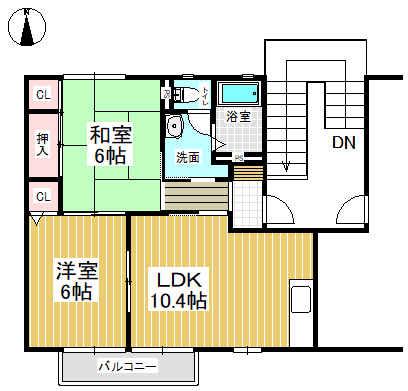 ファミール壱番館(2LDK/1階)の間取り写真
