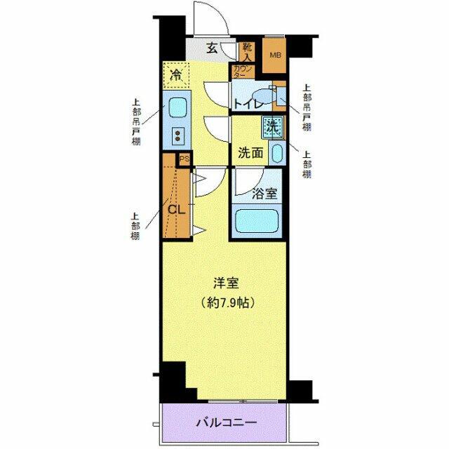 クレヴィスタ練馬桜台II(1K/4階)の間取り写真