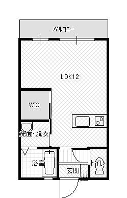 ディアスHIKARU(ワンルーム/2階)の間取り写真