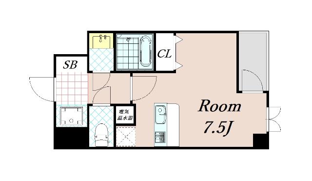 CASA FLUENTE(ワンルーム/5階)の間取り写真