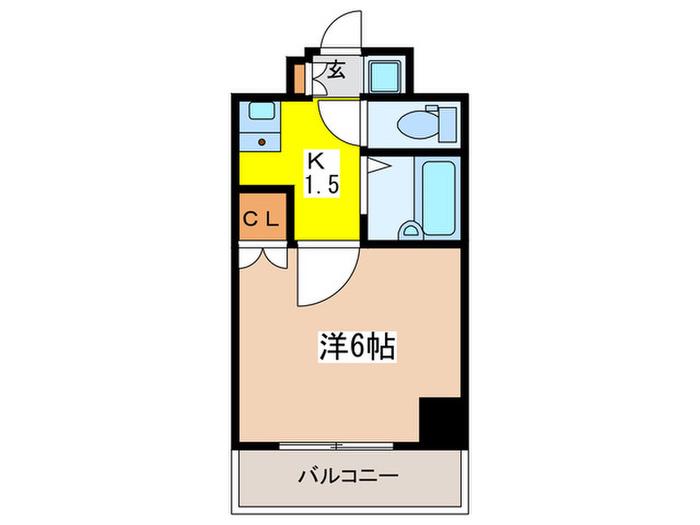 ヴェルステージ日本橋人形町(1K/6階)の間取り写真