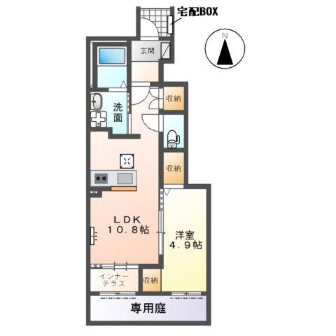 コーポエクセルⅠ(1LDK/1階)の間取り写真