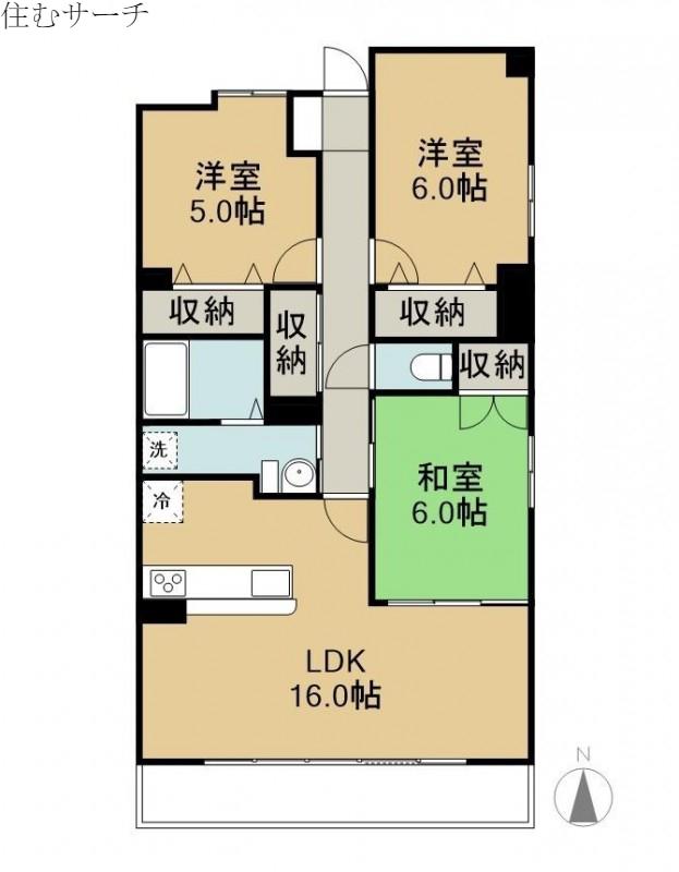 コート梅ヶ丘(3LDK/2階)の間取り写真