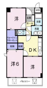 バグース.S.ザオウ(3DK/2階)の間取り写真