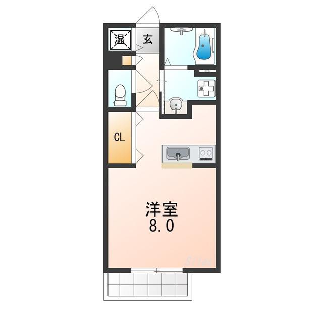 パンリュ ミエール(1K/1階)の間取り写真