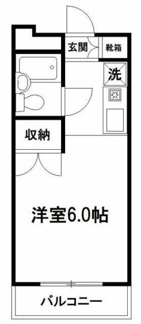 コーポKEN(ワンルーム/4階)の間取り写真