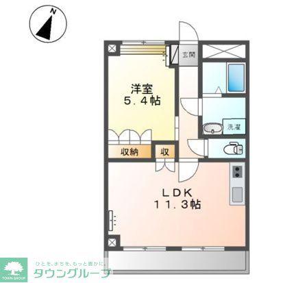 グランディール(1LDK/1階)の間取り写真