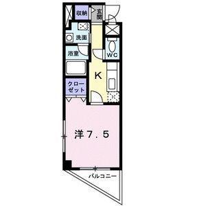 アビタシオン112(1K/4階)の間取り写真