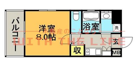 ロマネスク通町第2(1K/2階)の間取り写真