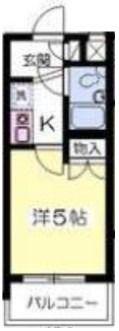 クロノス座間(1K/2階)の間取り写真