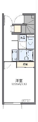レオネクスト太陽 今在家(1K/1階)の間取り写真