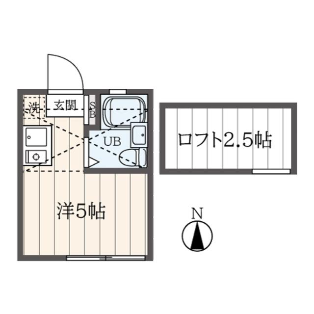 パール西横浜(ワンルーム/1階)の間取り写真