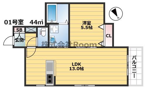 シャンヴェール・旭化成ヘーベルメゾンHEBEL HAUS(1LDK/3階)の間取り写真