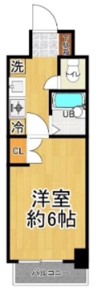 スカイコート新大塚(1K/3階)の間取り写真