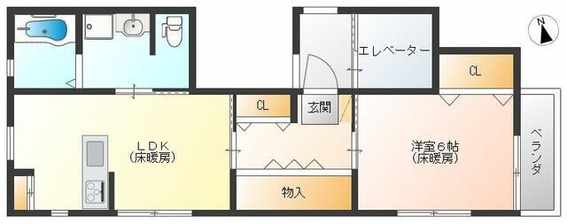 橘ハウス(1DK/3階)の間取り写真