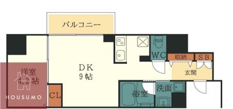 YOUS VII番館(1DK/6階)の間取り写真