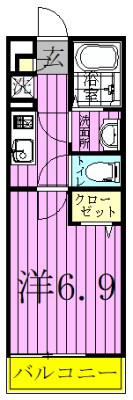 リブリ・アーバンコート(1K/2階)の間取り写真