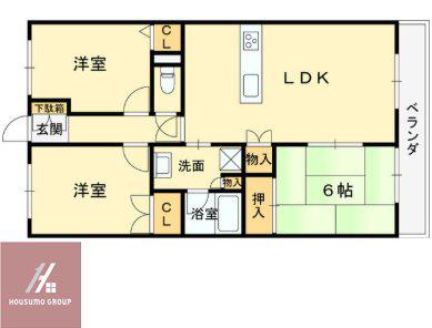 ライオンズマンション天神橋筋六丁目(3LDK/10階)の間取り写真