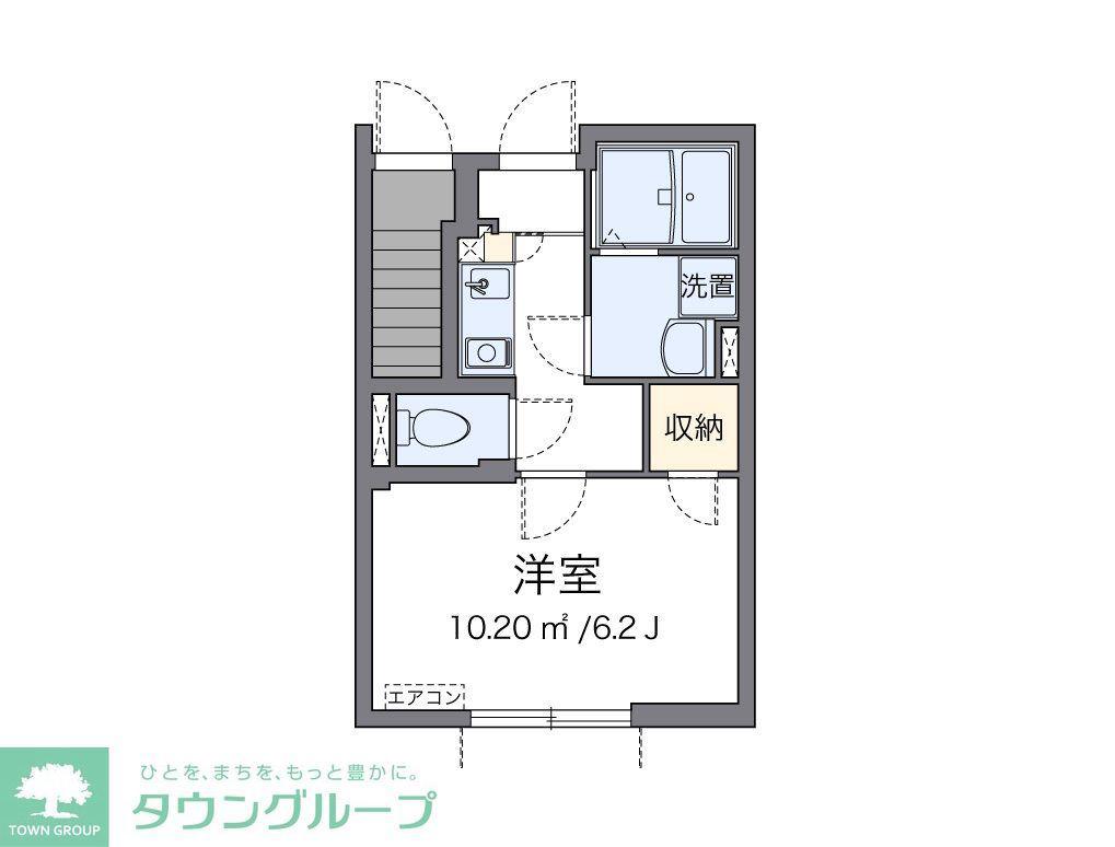 ヴィアロ大泉学園町レジデンス(1K/1階)の間取り写真
