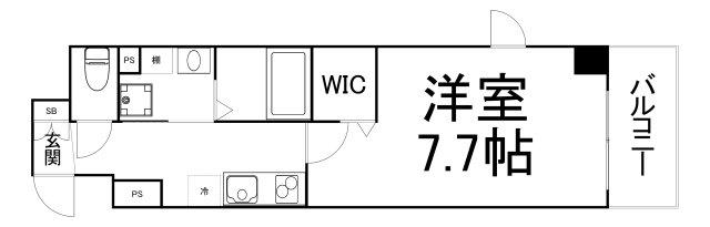 ブランシュ京橋(1K/2階)の間取り写真