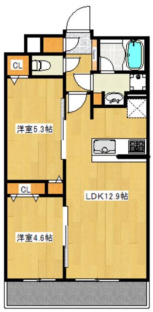 グランカーサ王子II(2LDK/3階)の間取り写真