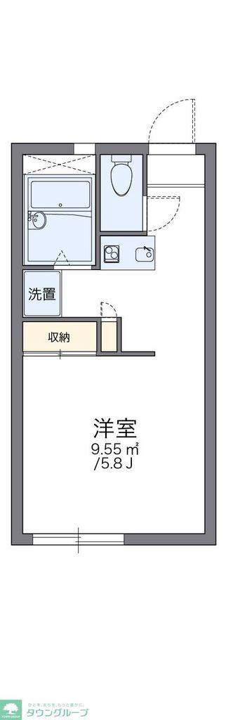 レオパレス北初富(1K/1階)の間取り写真