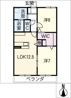 POMAR(2LDK/3階)の間取り写真