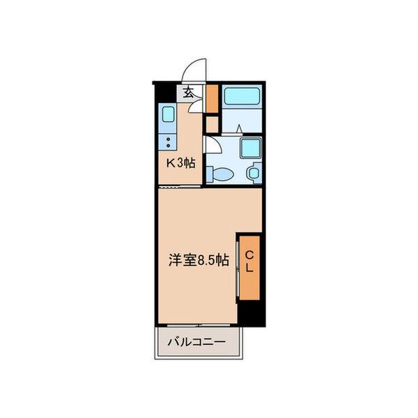 グランデ浅間町(1K/3階)の間取り写真