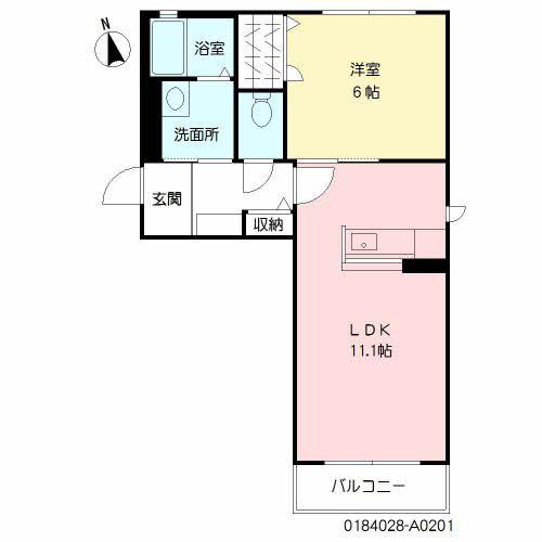 シャーメゾン平原 (1LDK/1階)の間取り写真
