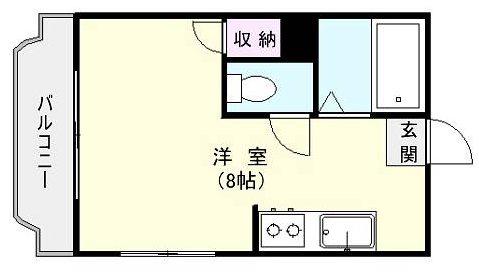 アビターレ下荒田II(ワンルーム/4階)の間取り写真