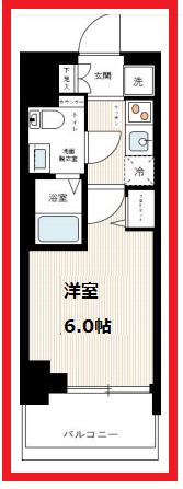 アゼスト青砥II(1K/4階)の間取り写真