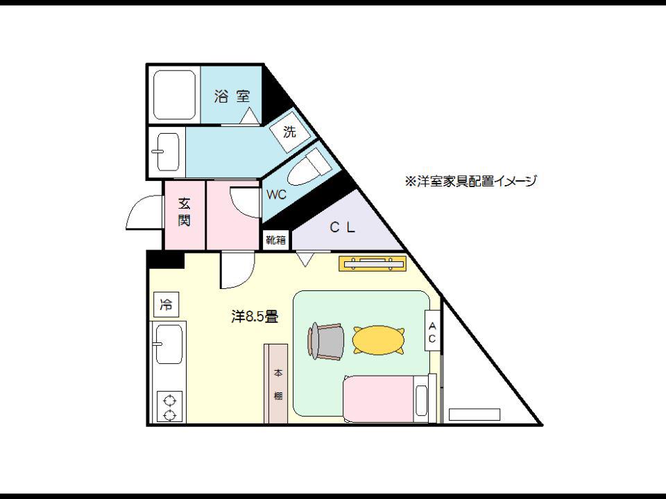 ILARE源(ワンルーム/4階)の間取り写真