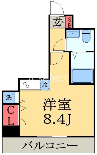 HUMANハイム千葉本町(ワンルーム/6階)の間取り写真
