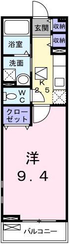 コンコルドラファイエットIV(1K/1階)の間取り写真